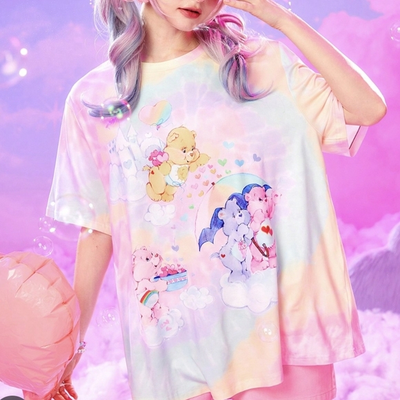 Care Bears Tops - Care Bears Pastel Oversized Tshirt